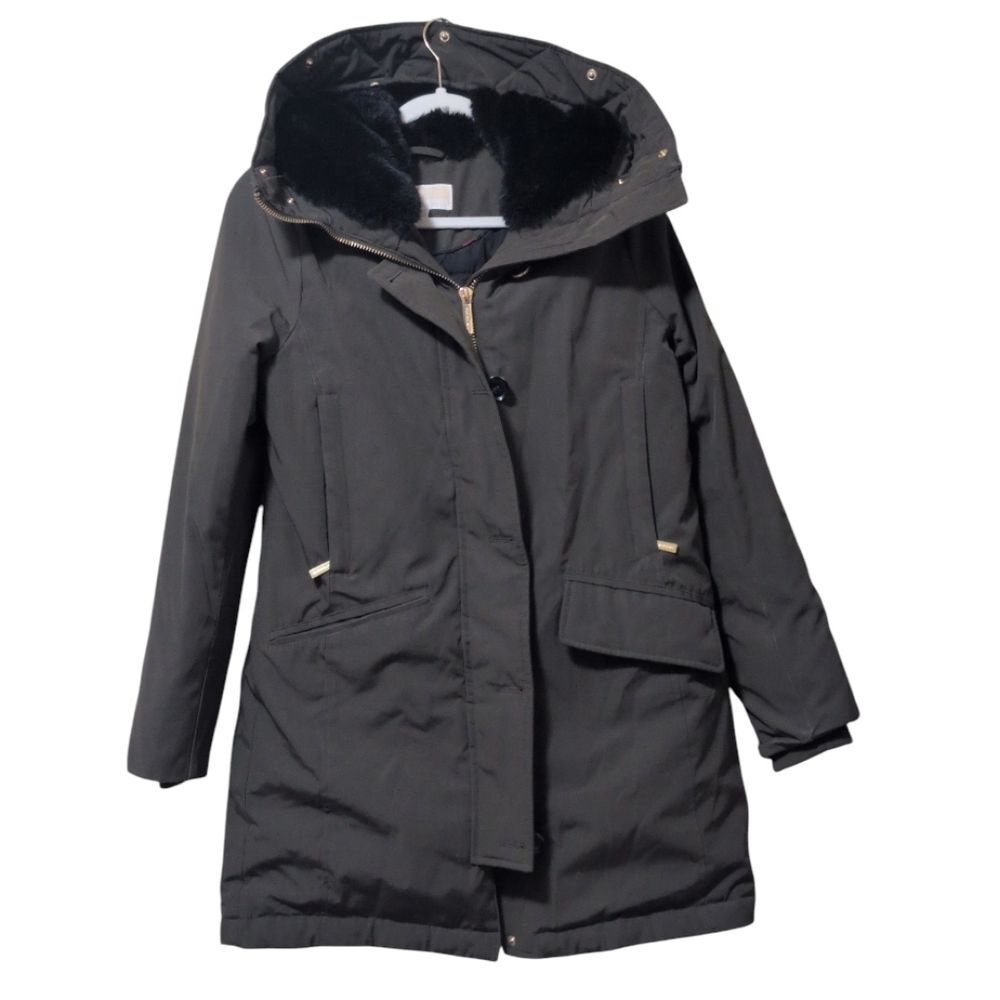 MICHAEL Michael Kors Women's Down Winter Coat parka with Hood olive size small